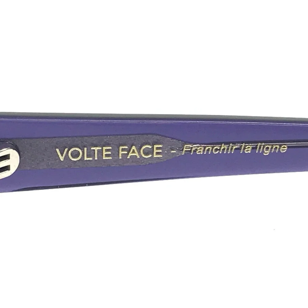 Volte Face Eyeglasses Frames TARA 2001 BI Purple Black Square Full Rim 52-19-140